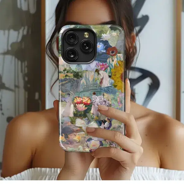 Bookish Aesthetic Pink Collage Phone Case iPhone Samsung Cover Pixel 4959 - Image 1