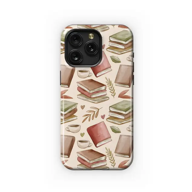 Books and Coffee Delight Phone Case iPhone Samsung Cover Pixel 5126
