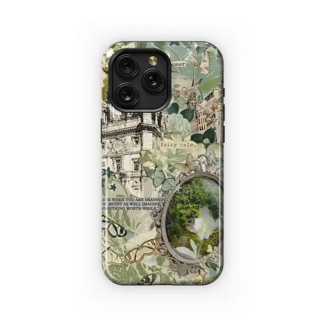 Botanical Dreamscape Collage Phone Case iPhone Samsung Cover Pixel 5006