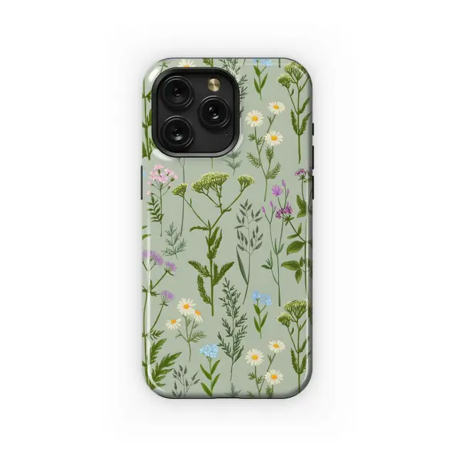 Botanical Wildflower Pattern Phone Case iPhone Samsung Cover Pixel 5342