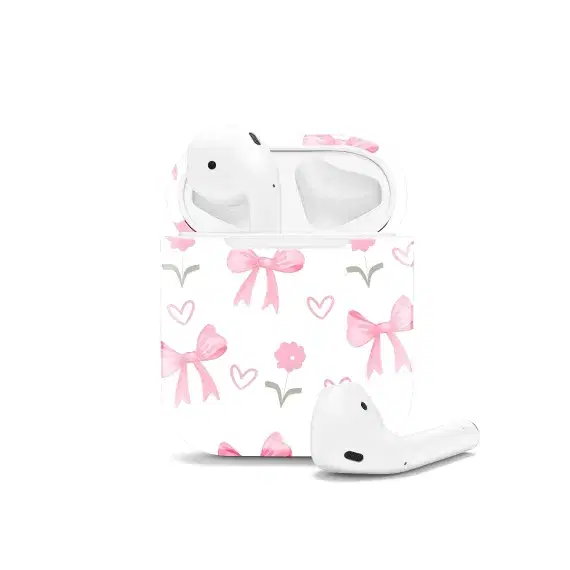 Bouquet Pink Coquette Bow Floral AirPods Case AirPods Pro AirPods Pro 2 AirPods 3 AirPods 2 Glossy 1390 - Image 1