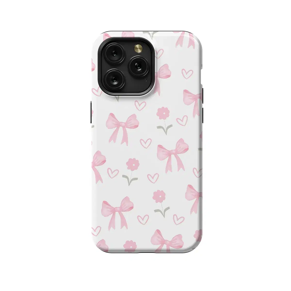 Bouquet Pink Coquette Bow Floral Phone Case iPhone Samsung Cover Pixel 1390 - Image 1