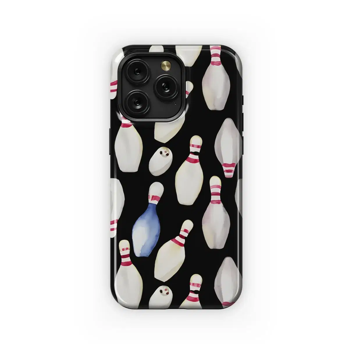Bowling Pins Watercolor Phone Case iPhone Samsung Cover Pixel 3745 - Image 1