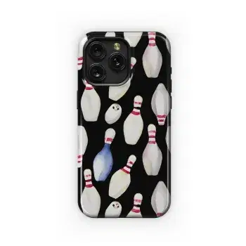 Bowling Pins Watercolor Phone Case iPhone Samsung Cover Pixel 3745 - Image 1