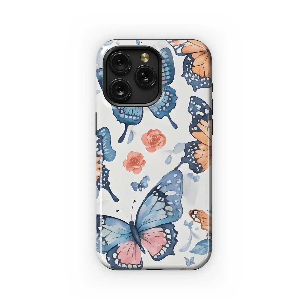 Butterfly and Flowers Phone Case iPhone Samsung Cover Pixel 3950 - Image 1