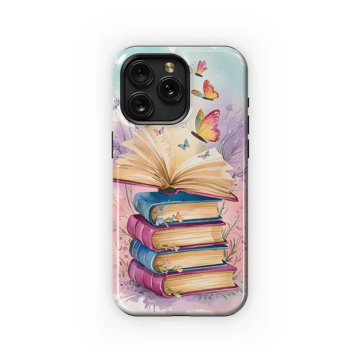 Butterfly Books and Lavender Dream Phone Case iPhone Samsung Cover Pixel 5101 - Image 1