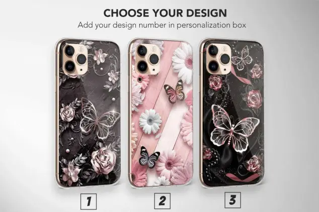 Butterfly Phone Case Cute Aesthetic Retro Floral Cover