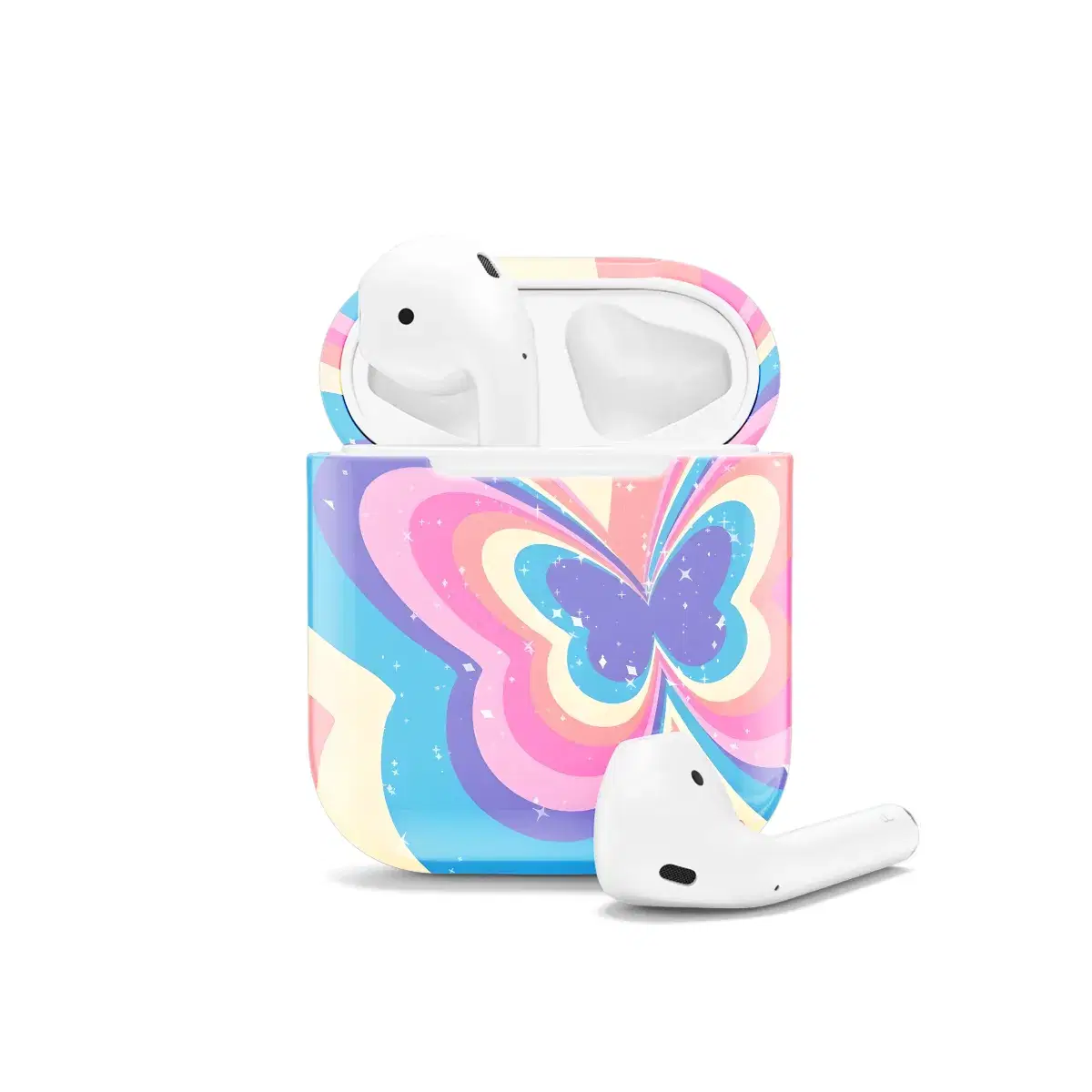 Butterfly Retro Y2K Colorful AirPods Case AirPods Pro AirPods Pro 2 AirPods 3 AirPods 2 Glossy 1820 - Image 1