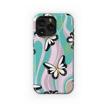 Butterfly Wavy Phone Case iPhone Samsung Cover Pixel 3948 - Image 1