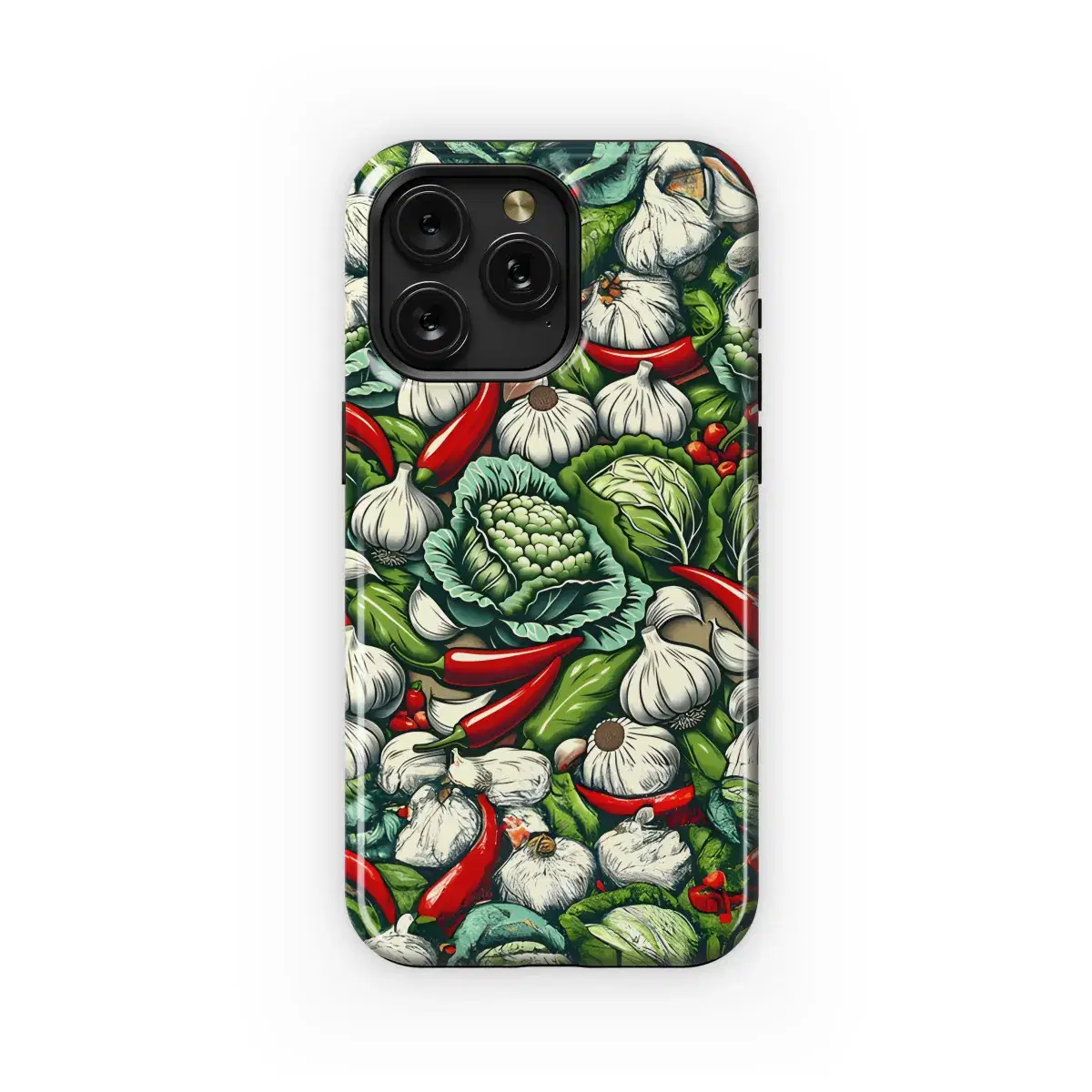 Cabbage Garlic and Chili Phone Case iPhone Samsung Cover Pixel 3579 - Image 1