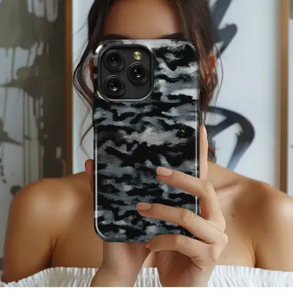 Camouflage Oil Painting Phone Case iPhone Samsung Cover Pixel 2942 - Image 1