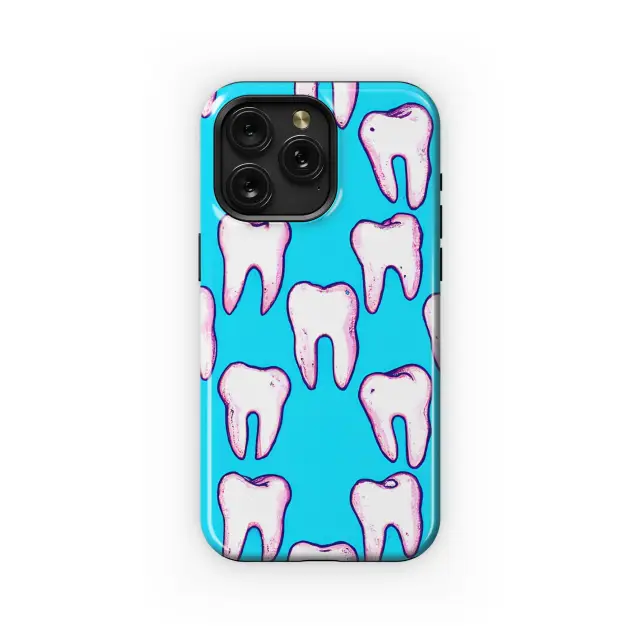 Cartoon Tooth Phone Case iPhone Samsung Cover Pixel 3596