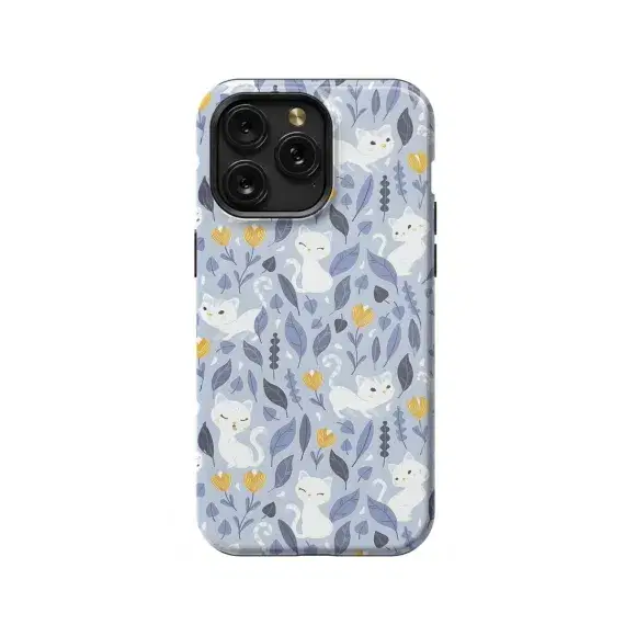 Cat Blue Phone Case iPhone Samsung Pixel & More - Image 1