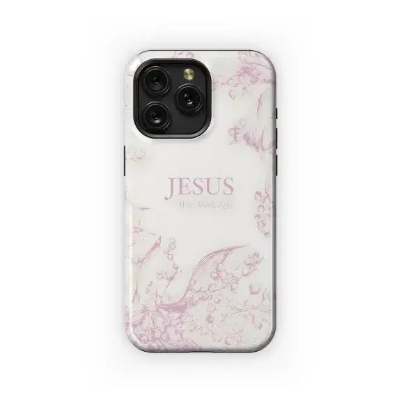 Catholic Christian Jesus Pink Coquette Phone Case iPhone Samsung Cover Pixel 2007 - Image 1
