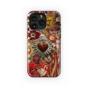 Catholic Christian Jesus Red Heart Phone Case iPhone Samsung Cover Pixel 2000 - Image 1