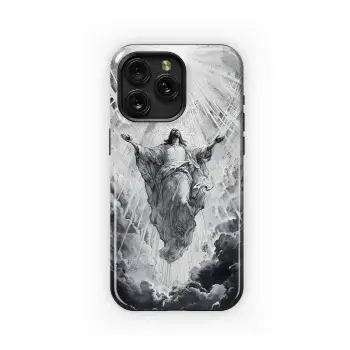 Catholic Christian Jesus Sky Phone Case iPhone Samsung Cover Pixel 2021 - Image 1