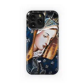 Catholic Mary Nativity Icon Oil Canvas Phone Case iPhone Samsung Cover Pixel 2092 - Image 1