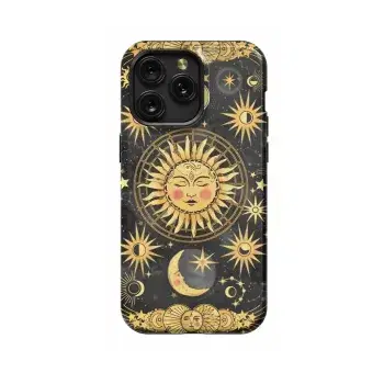 Celestial Boho Mystic Astrology Sun Moon Phone Case iPhone Samsung Cover Pixel 665 - Image 1