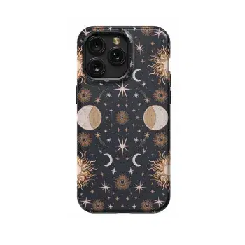 Celestial Boho Mystic Astrology Sun Moon Phone Case iPhone Samsung Cover Pixel 668 - Image 1