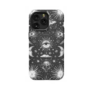 Celestial Boho Mystic Astrology Sun Moon Phone Case iPhone Samsung Cover Pixel 670 - Image 1