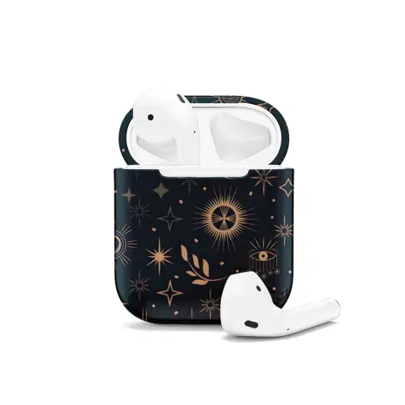 Celestial Boho Stars Moons and Planets AirPods Case AirPods Pro AirPods Pro 2 AirPods 3 AirPods 2 Glossy 1428 - Image 1