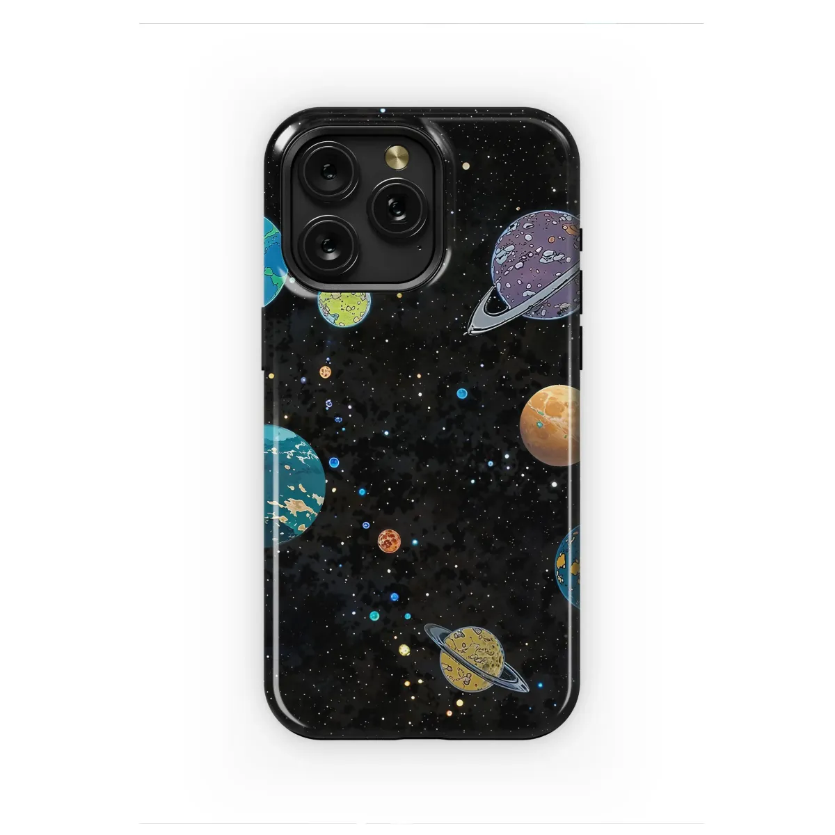 Celestial Cartoon Galaxy Voyage Phone Case iPhone Samsung Cover Pixel 7706 - Image 1
