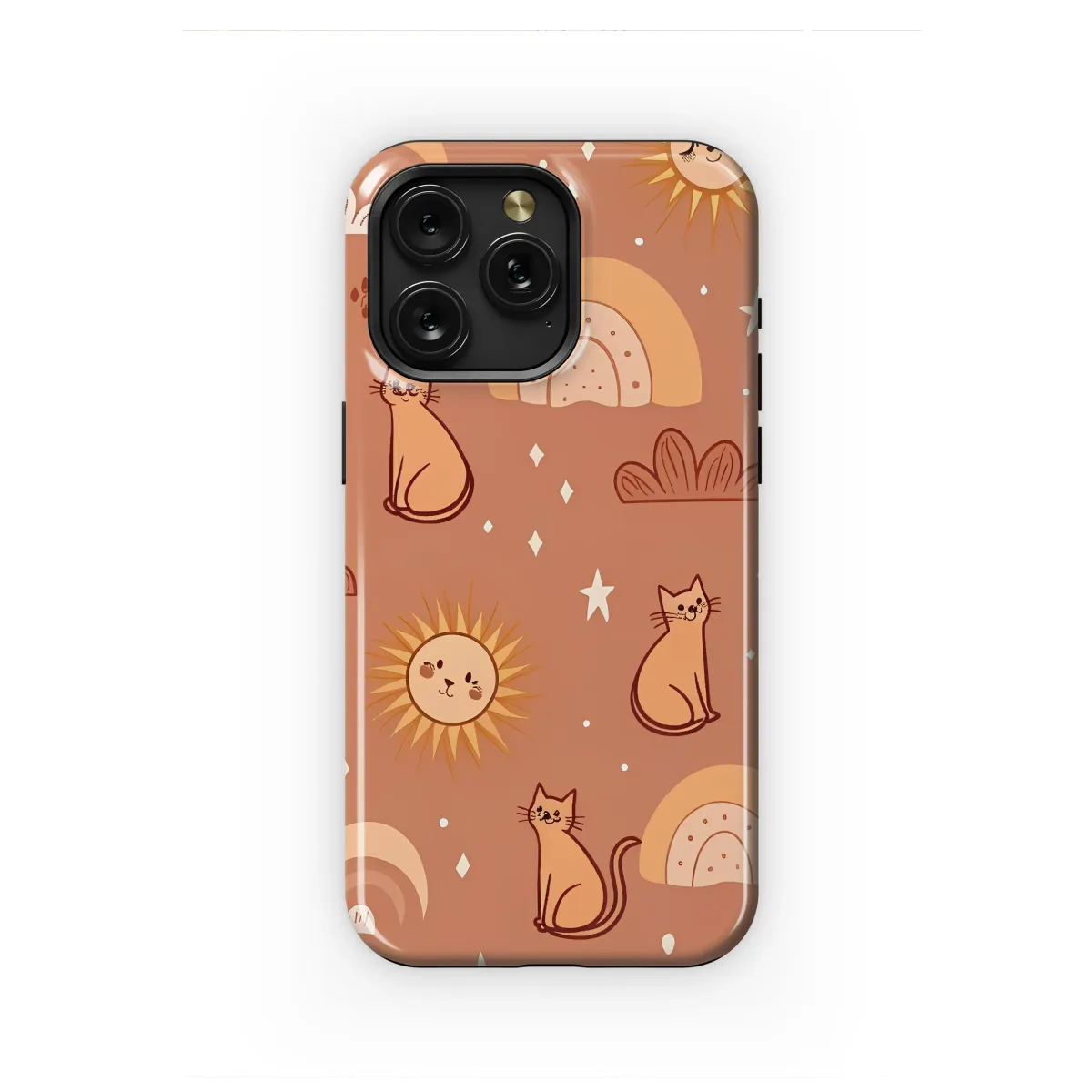 Celestial Cat and Sunny Sky Art Phone Case iPhone Samsung Cover Pixel 7865 - Image 1