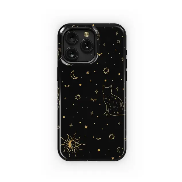 Celestial Cat Design Phone Case iPhone Samsung Cover Pixel 5924