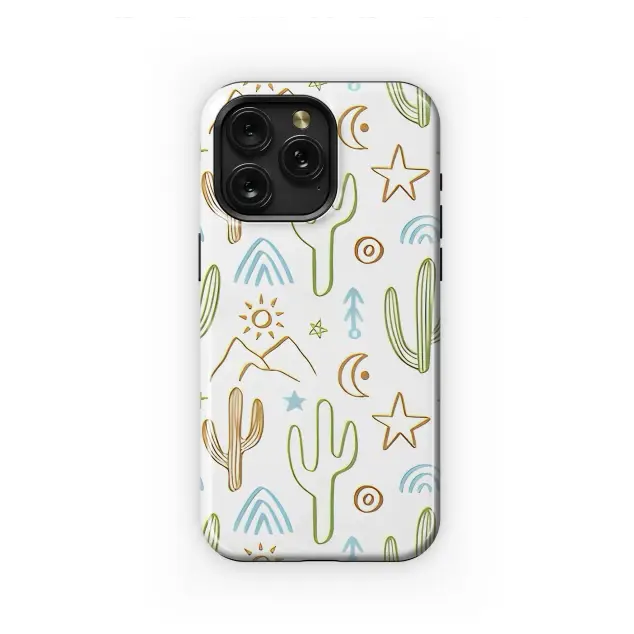 Celestial Desert Dreams Doodle Art Phone Case iPhone Samsung Cover Pixel 7591
