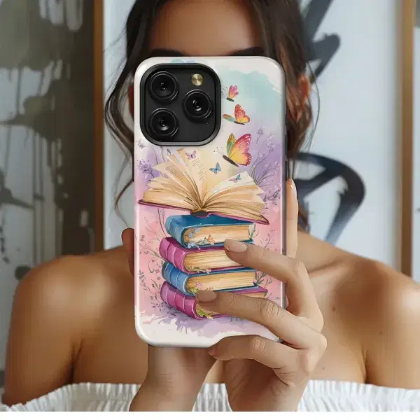 Celestial Gold Moon Garden Phone Case iPhone Samsung Cover Pixel 5114 - Image 1