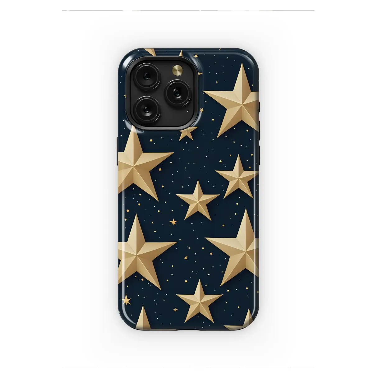 Celestial Golden Stars Night Sky Phone Case iPhone Samsung Cover Pixel 8011 - Image 1