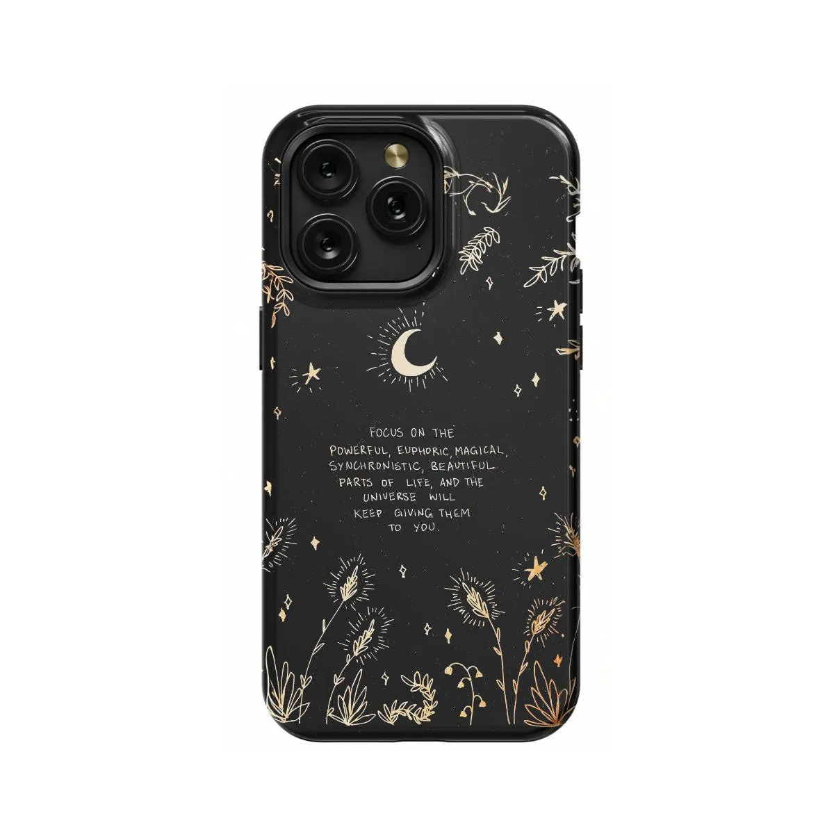 Celestial Moon Quote Flower Floral Phone Case iPhone Samsung Pixel & More - Image 1