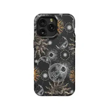 Celestial Moon Stars Night Phone Case iPhone Samsung Pixel & More - Image 1