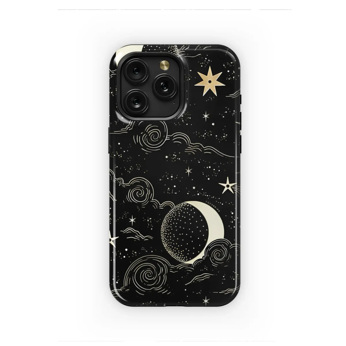 Celestial Moon Stars Night Sky Pattern Phone Case Cover for iPhone 17 Pro Max 16 15 Plus 14 13 Mini Samsung S25 S24 Google Pixel 10 9 8322 - Image 1