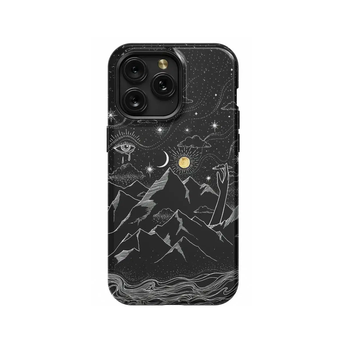 Celestial Night Moon Mountain Phone Case iPhone Samsung Pixel & More - Image 1