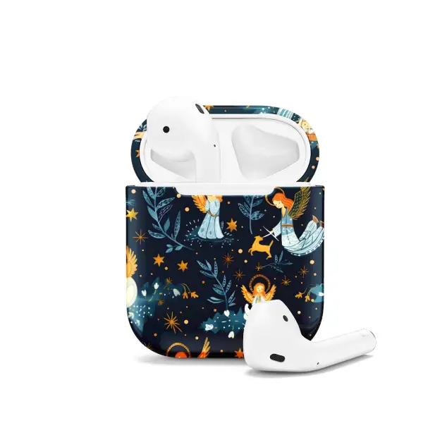 Celestial Night Sky Angels Christian AirPods Case AirPods Pro AirPods Pro 2 AirPods 3 AirPods 2 Glossy 1175