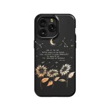 Celestial Quote Sunflower Moon Phone Case iPhone Samsung Pixel & More - Image 1