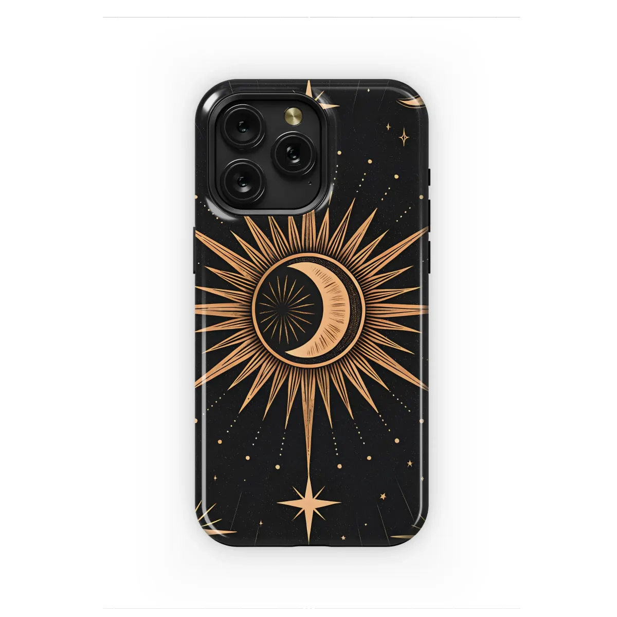 Celestial Radiance Sun Moon Art Phone Case iPhone Samsung Cover Pixel 7698 - Image 1