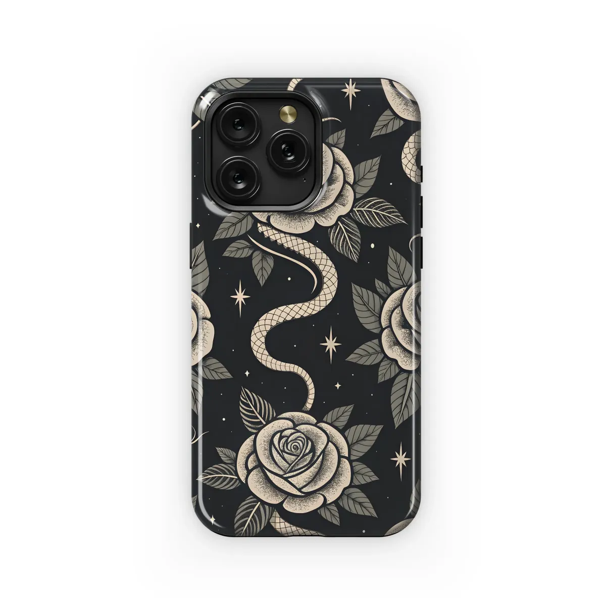 Celestial Serpent, Midnight Bloom Phone Case iPhone Samsung Cover Pixel 6221 - Image 1