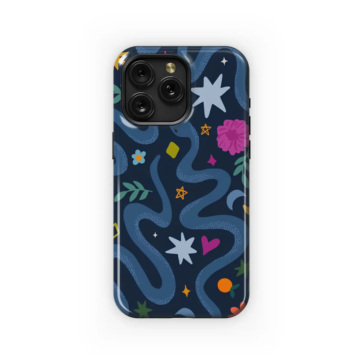 Celestial Serpent Starry Night Garden Phone Case iPhone Samsung Cover Pixel 7568 - Image 1