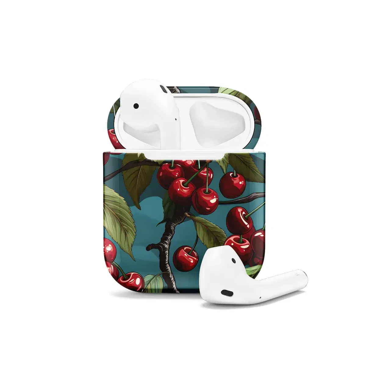 Charming Cherries Cherry Fruit AirPods Case AirPods Pro AirPods Pro 2 AirPods 3 AirPods 2 Glossy 1573 - Image 1