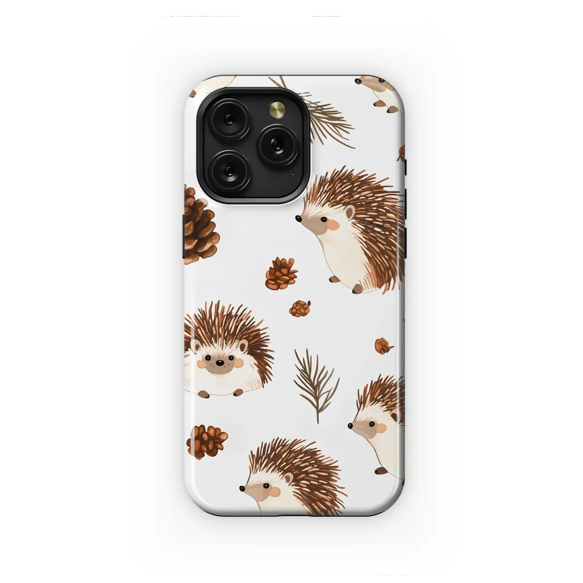 Charming Woodland Hedgehog Friends Phone Case iPhone Samsung Cover Pixel 7708 - Image 1