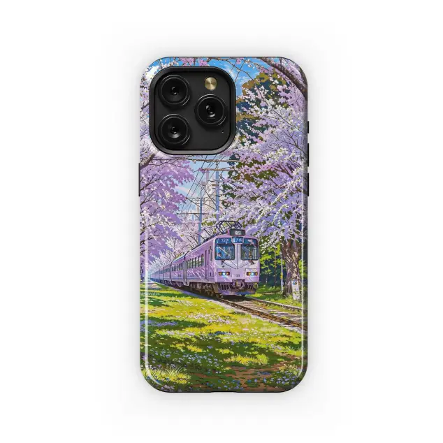 Cherry Blossom Train Ride
 Phone Case iPhone Samsung Cover Pixel 4407