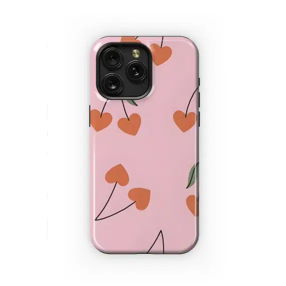Cherry Hearts Valentine's Seamless Pattern Phone Case iPhone Samsung Cover Pixel 2148 - Image 1