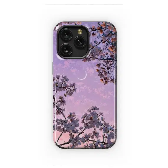 Cherry Moon Blossom Dreamscape Phone Case iPhone Samsung Cover Pixel 5100 - Image 1
