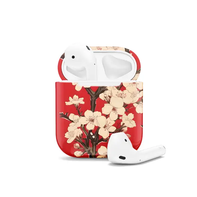 Chinese Sakura Flowers Blossom AirPods Case AirPods Pro AirPods Pro 2 AirPods 3 AirPods 2 Glossy 1484