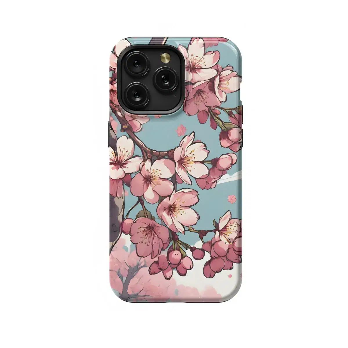 Chinese Sakura Flowers Blossom Phone Case iPhone Samsung Cover Pixel 1344 - Image 1