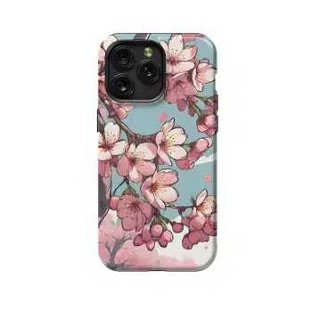 Chinese Sakura Flowers Blossom Phone Case iPhone Samsung Cover Pixel 1344 - Image 1