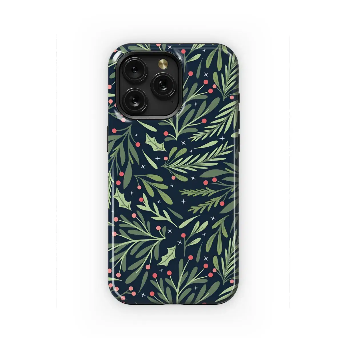 Christmas Foliage Botanical Seamless Pattern Phone Case iPhone Samsung Cover Pixel 2129 - Image 1