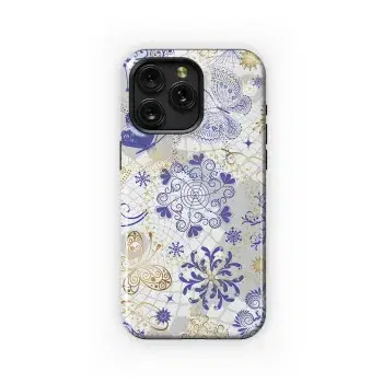 Christmas Hand Drawn Silvery Phone Case iPhone Samsung Cover Pixel 2813 - Image 1